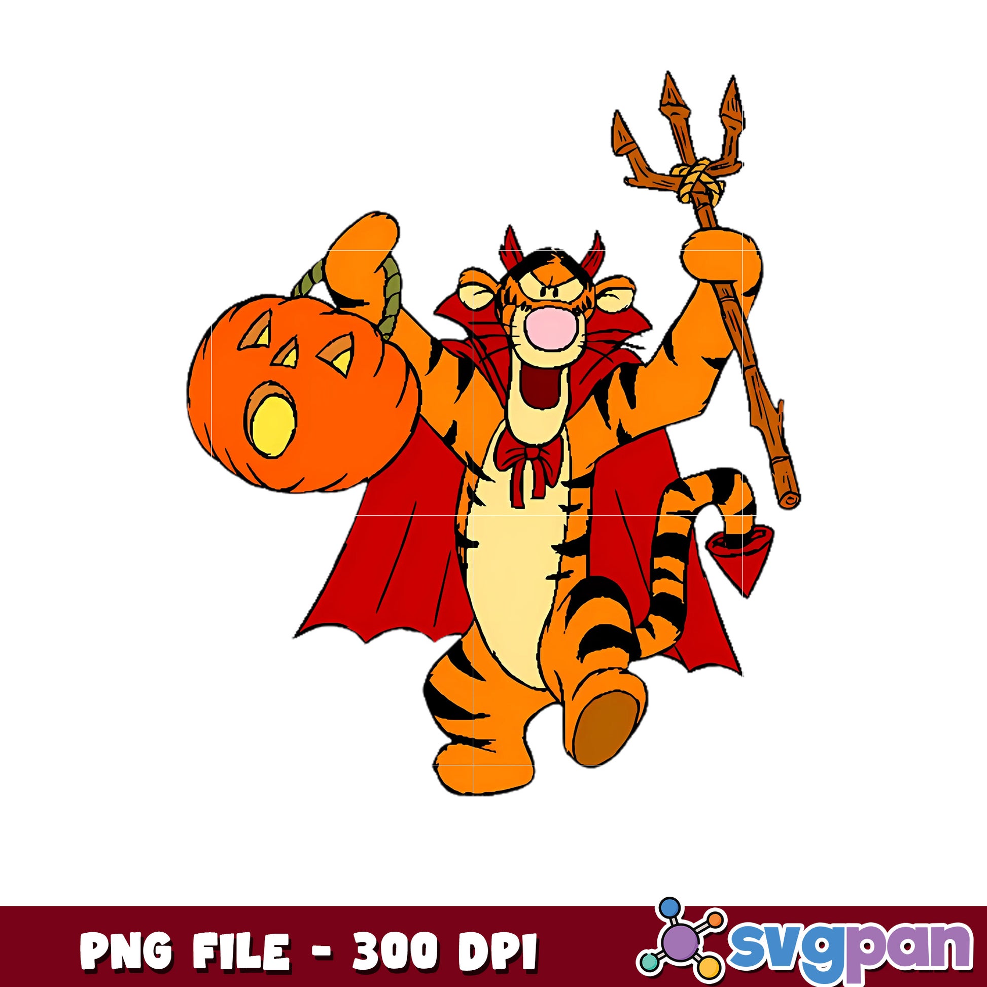 Tigger halloween costume png, spooky autumn png, fall season png