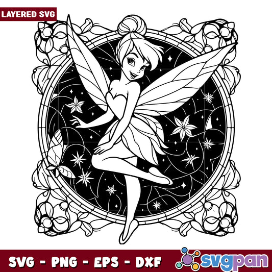 Tinkerbell SVG Coloring Page
