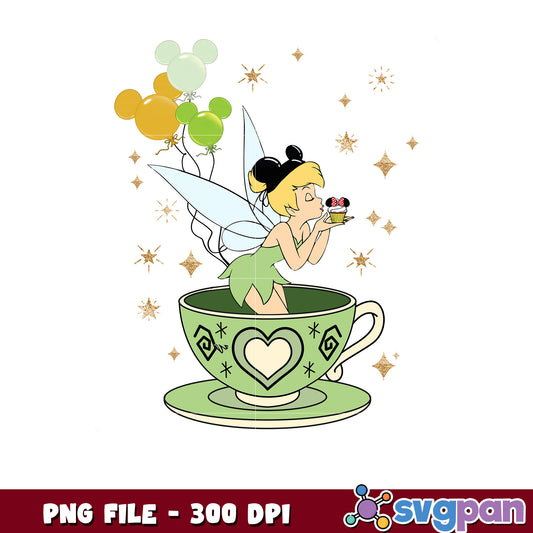 Tinkerbell Teacup PNG Disney Fairy Art
