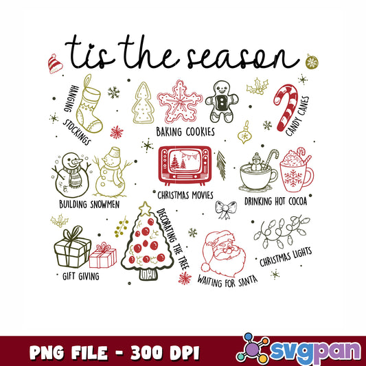 Tis the season png, christmnas png, christmas clipart png
