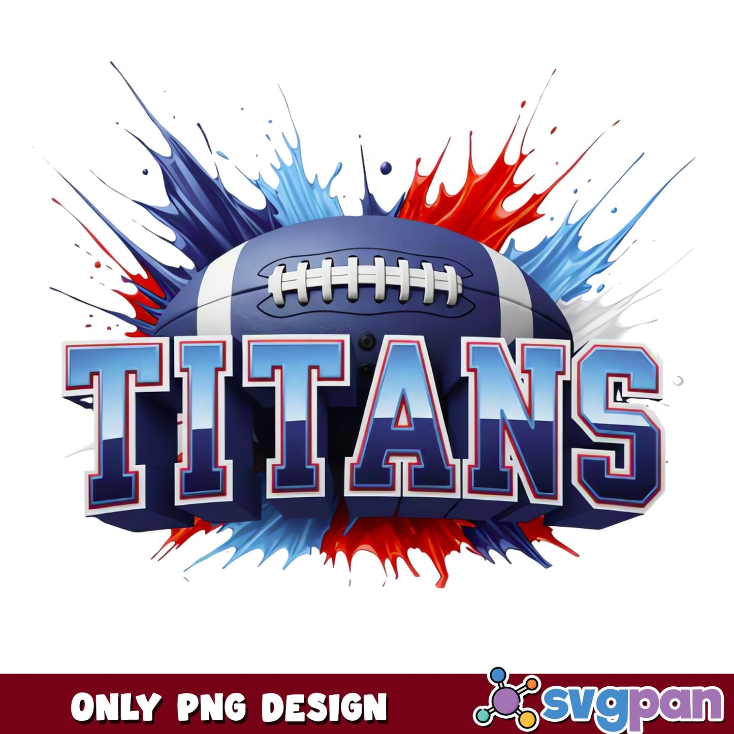 Titans Football PNG, Tennessee Titans Sublimation, NFL PNG