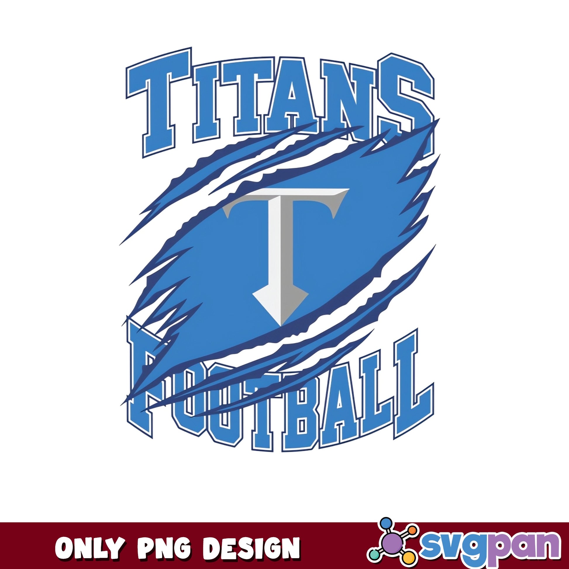 Titans Football Ripped PNG, Football Team PNG, Sports PNG
