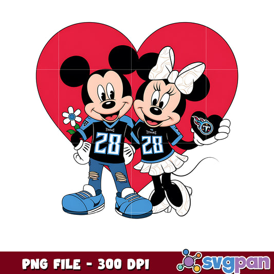 Titans mickey and minnie png, amrican football games​ png, nfl schedule​ png