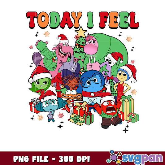 Today I Feel Merry Christmas Inside Out png, christmas​ songs png, disney christmas png