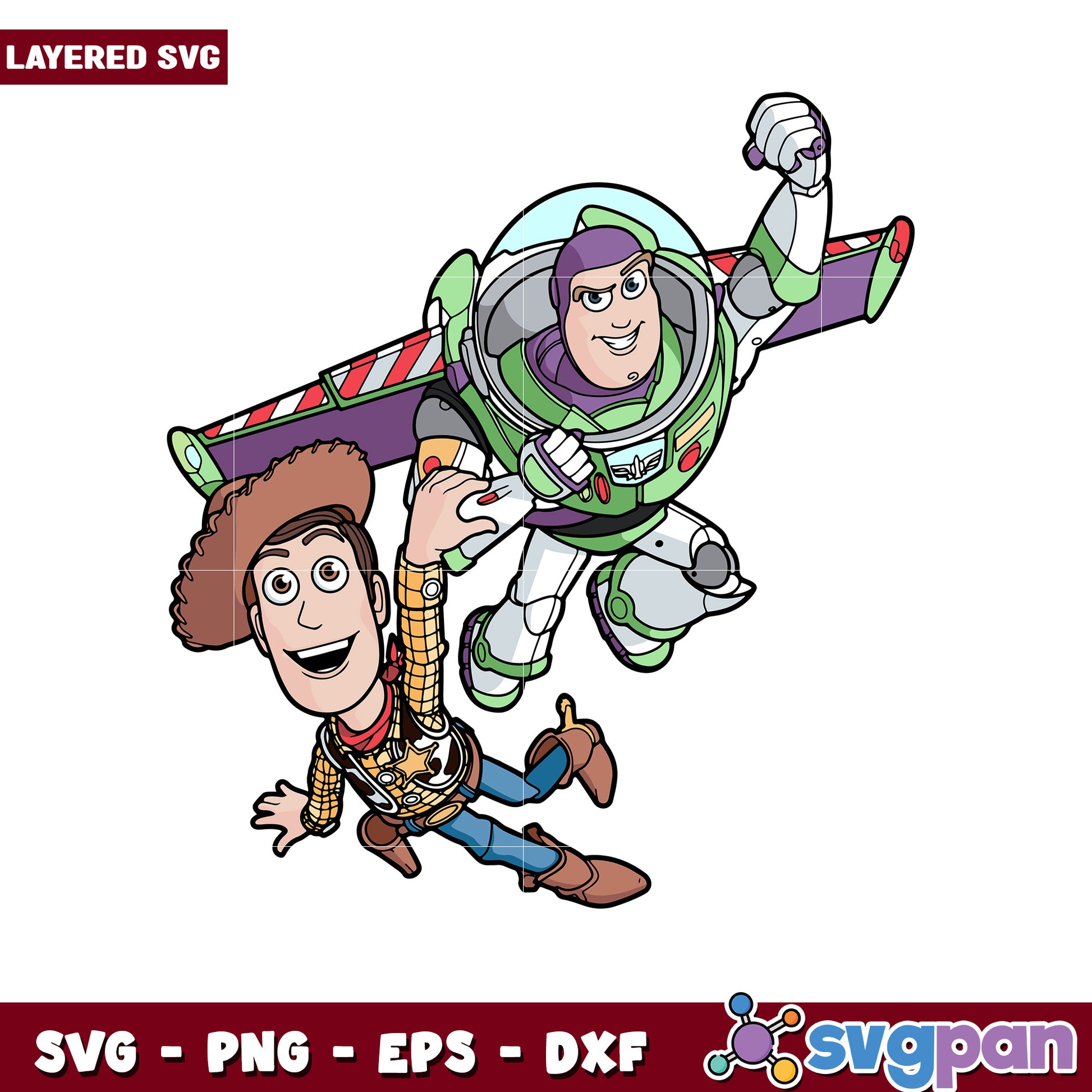 To infinity and beyond design png, woody and buzz png, disney pixar png