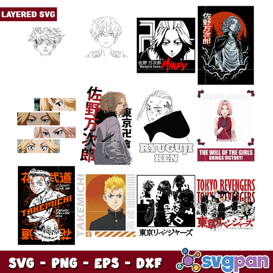 Tokyo Revengers Bundle SVG Designs for Crafting