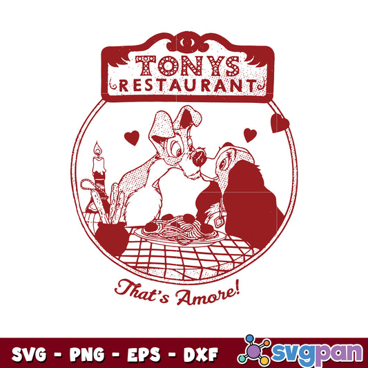 Tonys restaurant thats Amore svg, tony restaurant​ svg, valentine day svg