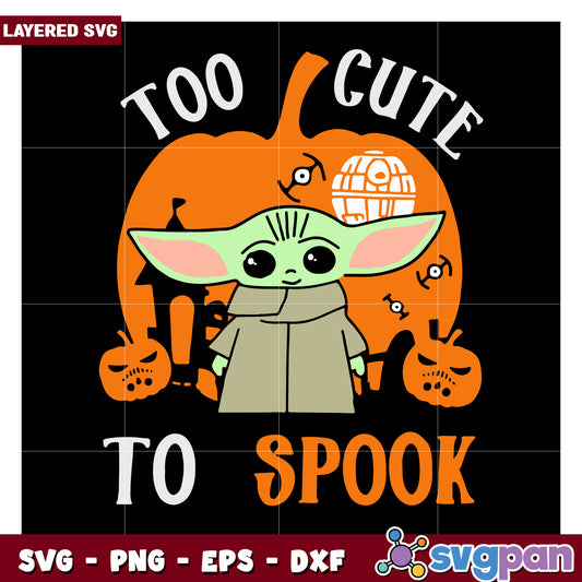 Too Cute to Spook Halloween SVG, Perfect for Fun Holiday Crafts