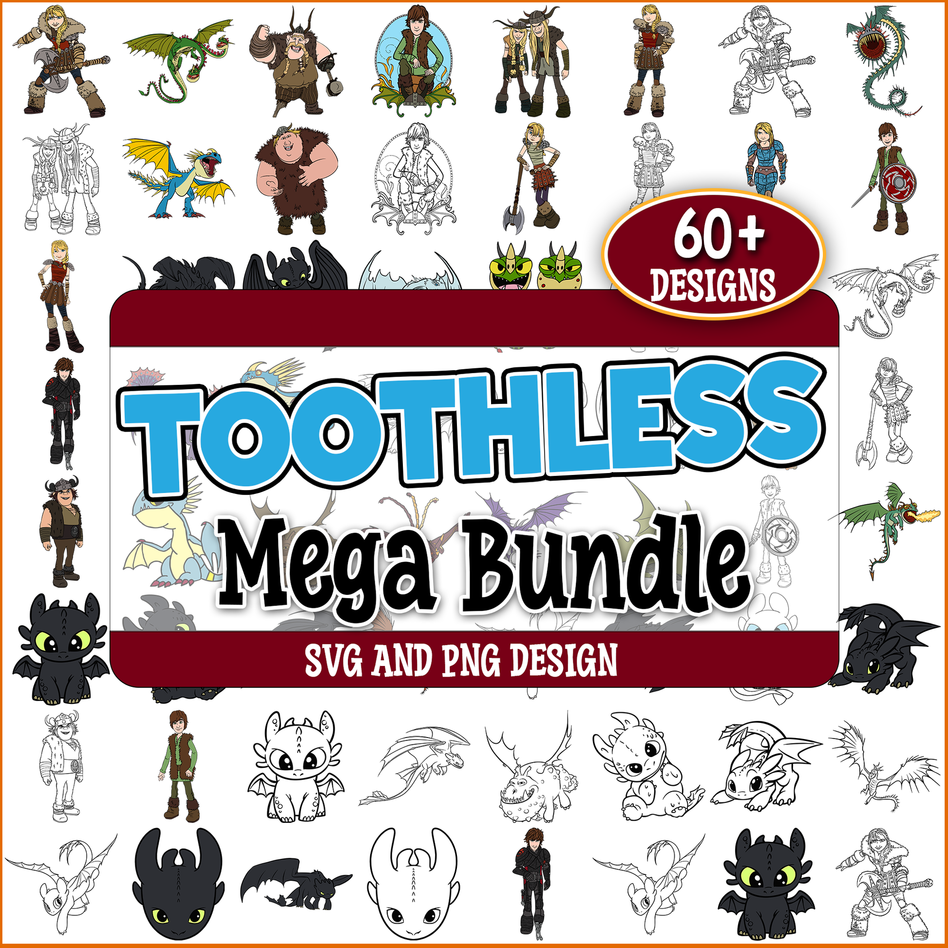 Toothless image svg bundle