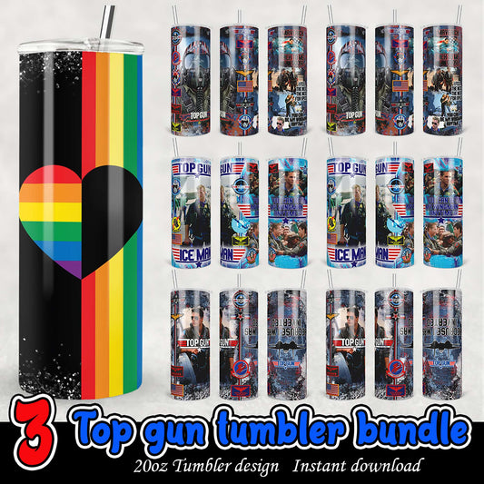Top Gun Tumbler Bundle 3 Designs