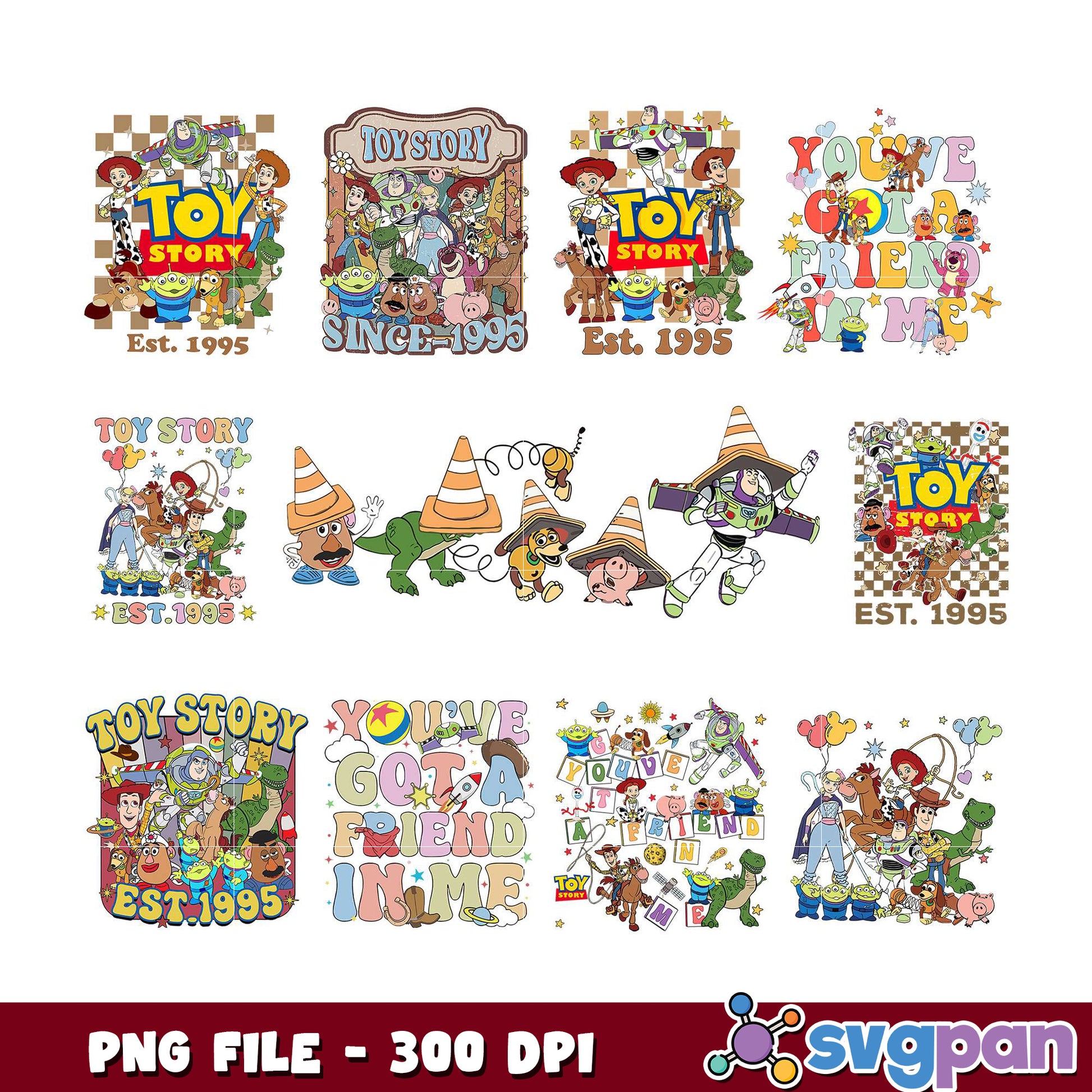 Toy Story Bundle PNG 300 DPI Designs