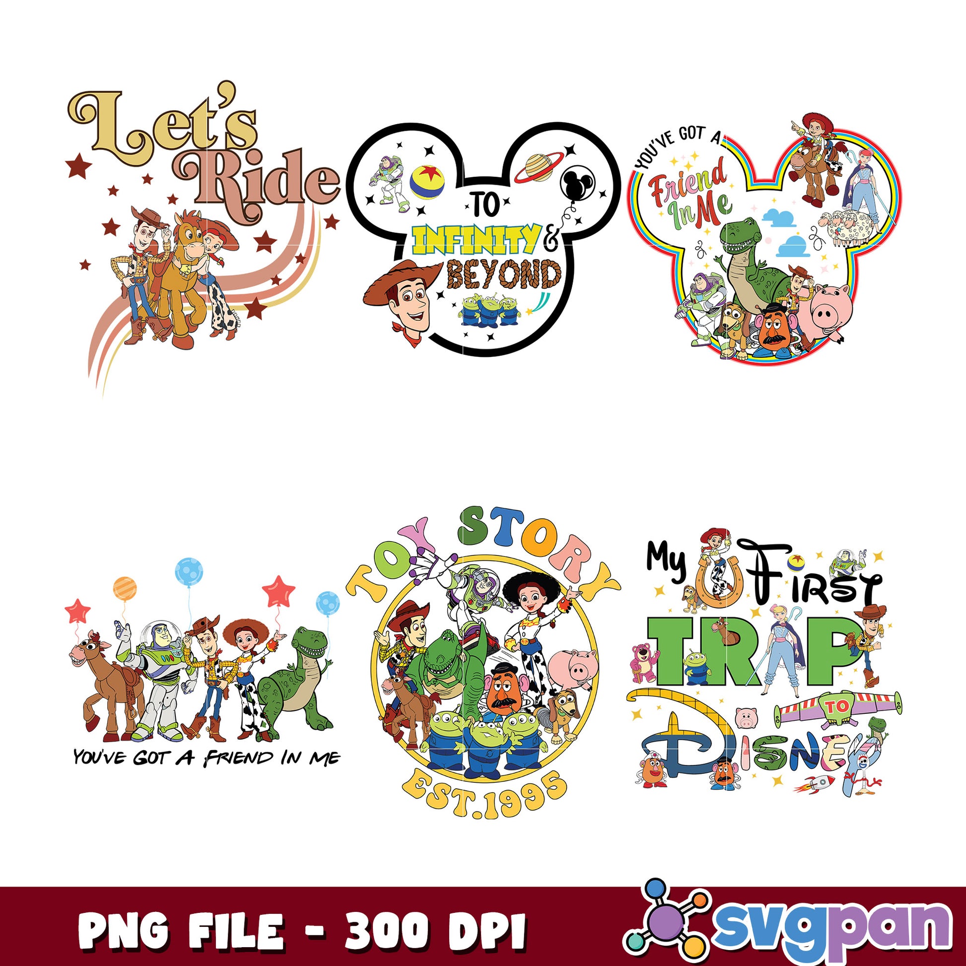 Toy Story Bundle PNG Designs 300 DPI