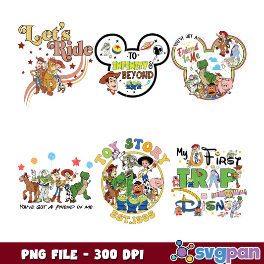 Toy Story Bundle PNG Designs 300 DPI