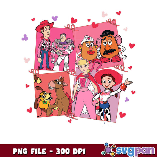Toy Story Characters Art Print, PNG File with 300 DPI