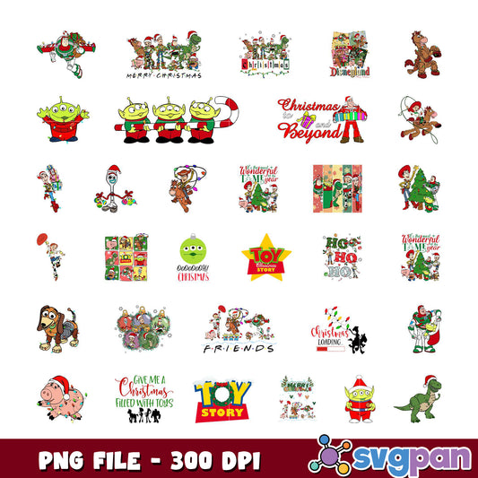 Toy Story Christmas PNG Bundle - 300 DPI