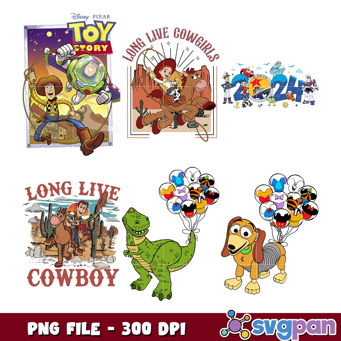 Toy Story Cowboy PNG Bundle 300 DPI