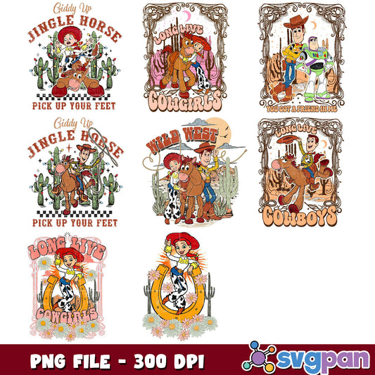 Toy Story Cowboy PNG Bundle 300 DPI