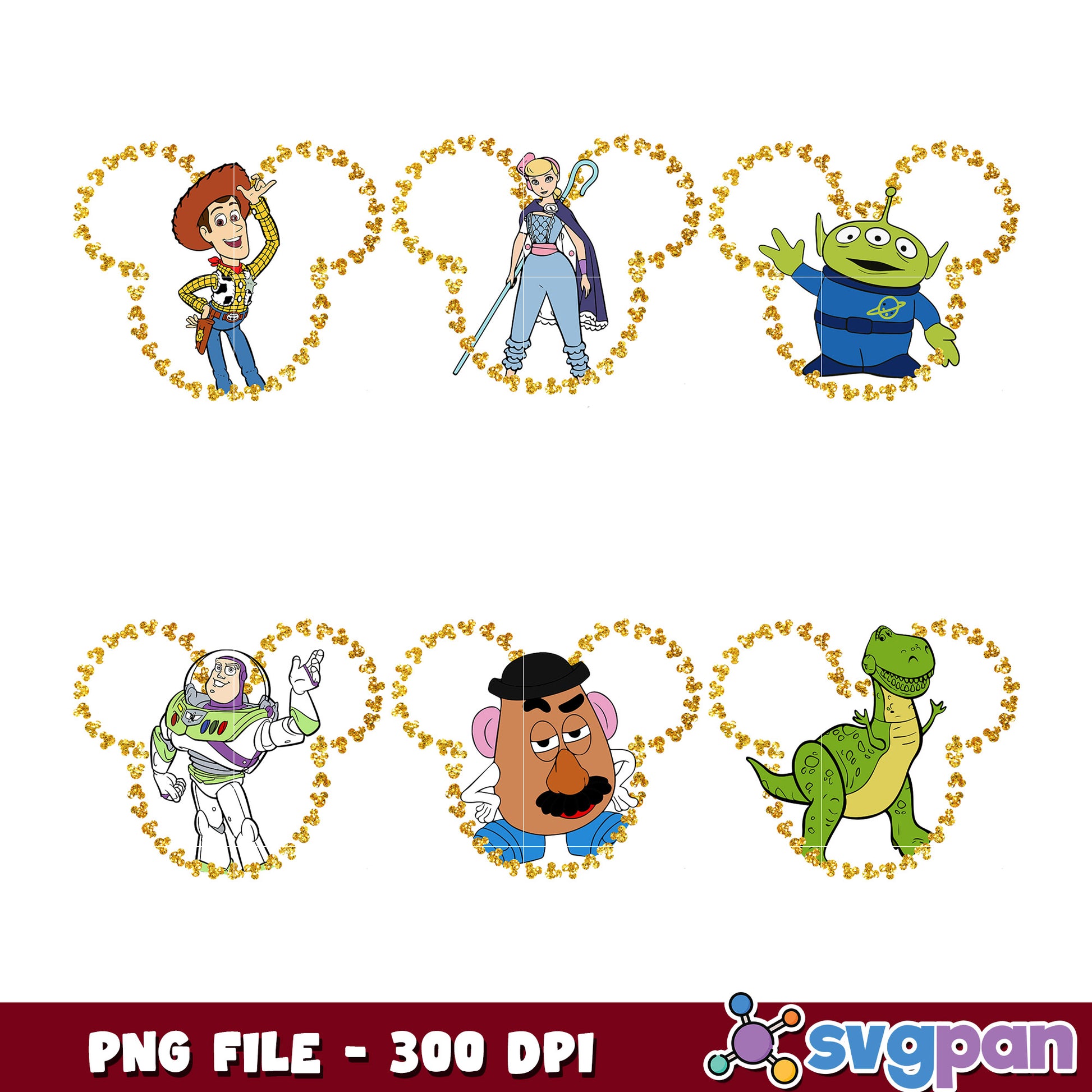 Toy Story Disney Bundle PNG 300 DPI