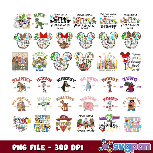 Toy Story Friends Bundle PNG 300 DPI