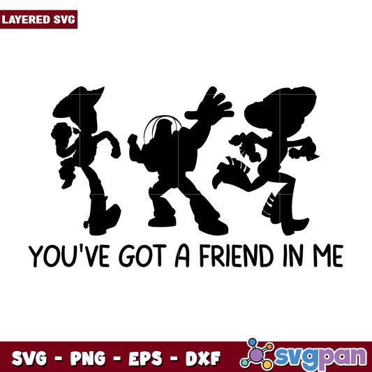 Toy Story Friends Silhouette SVG