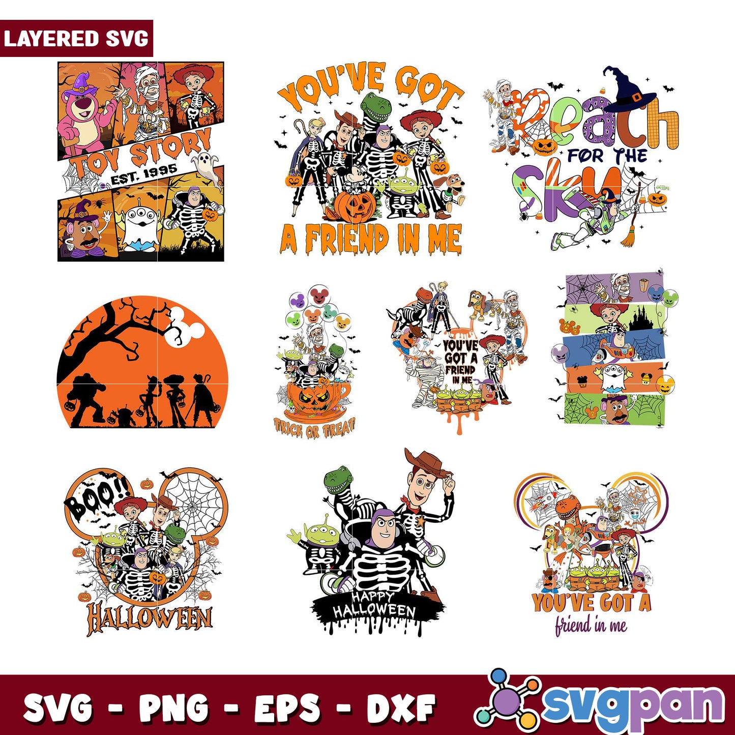 Toy Story Halloween SVG Bundle for Creative Crafts