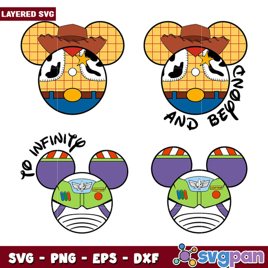Toy Story Mickey Mouse Bundle SVG Design Set