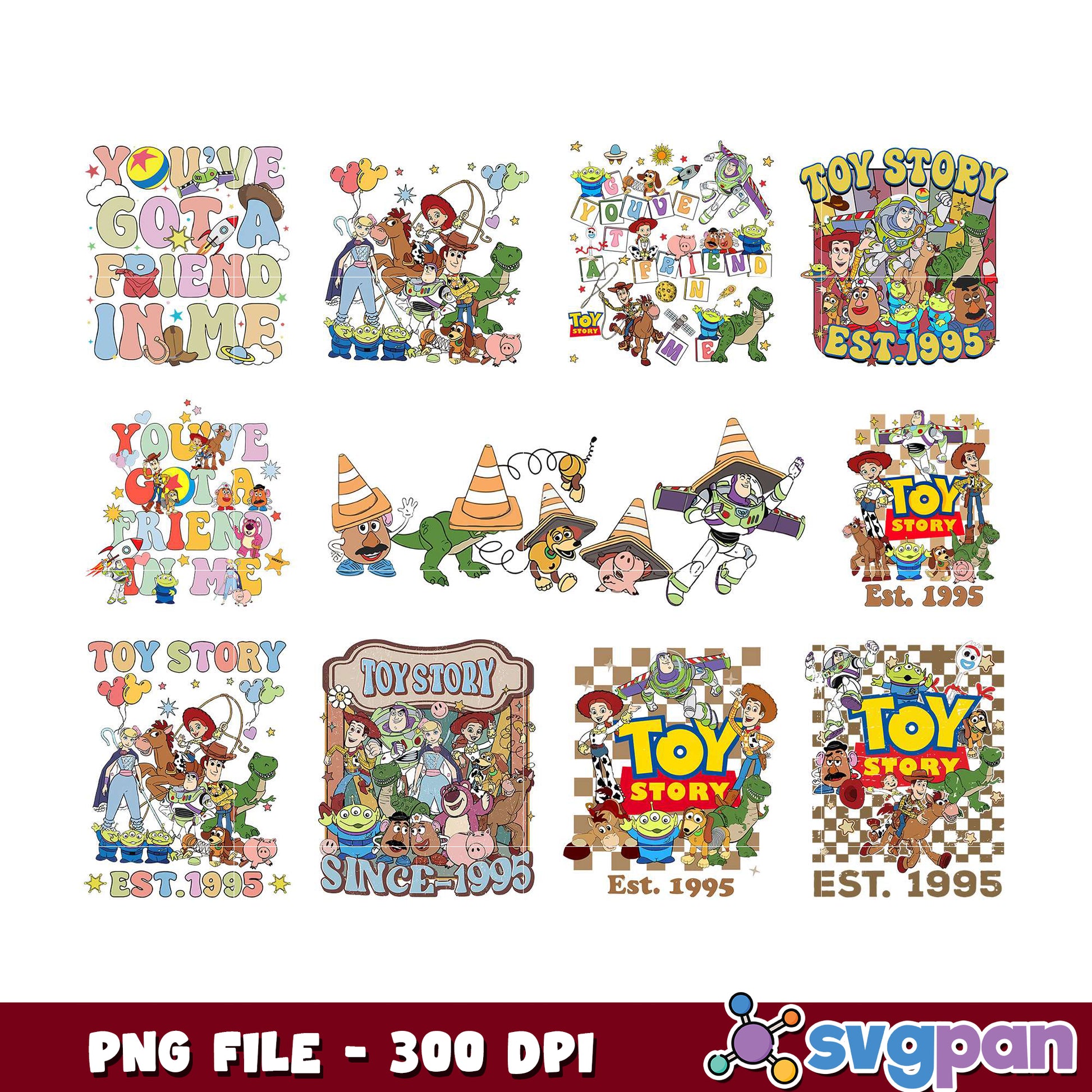 Toy Story PNG Bundle - 300 DPI