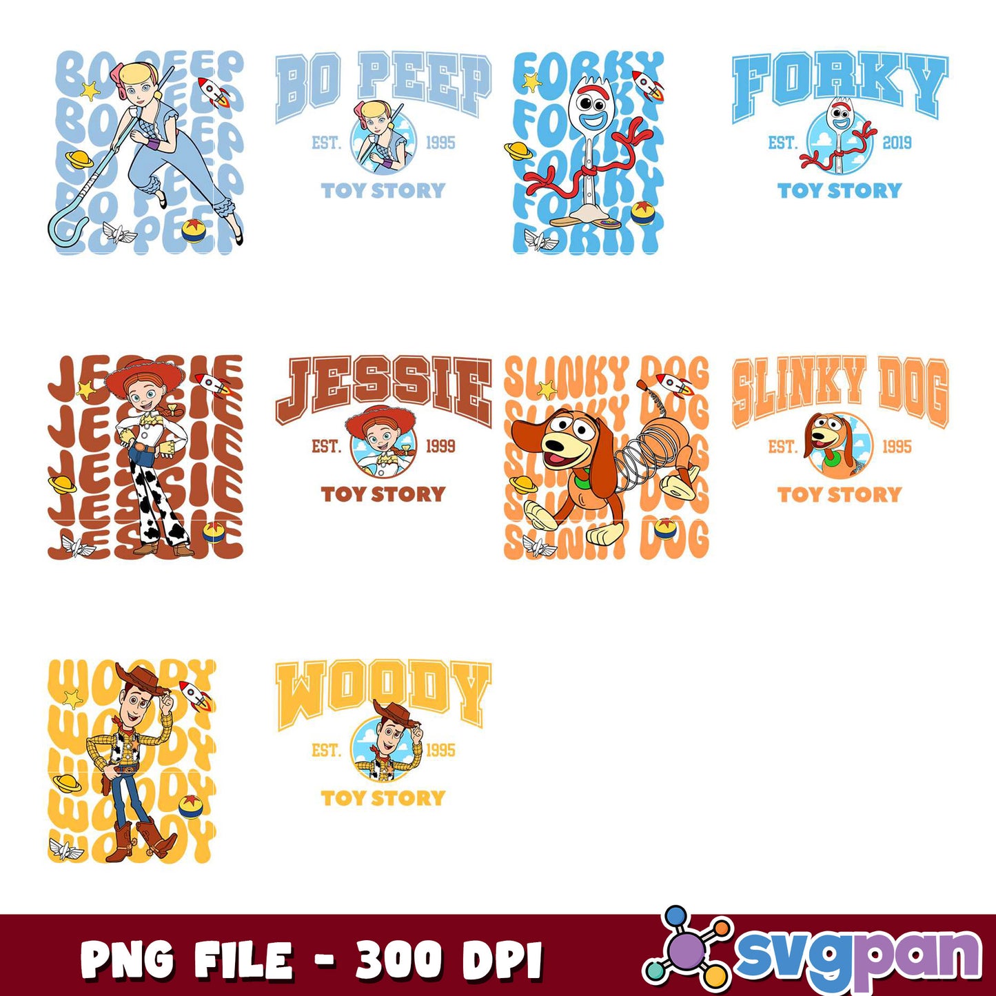 Toy Story PNG Bundle 300 DPI