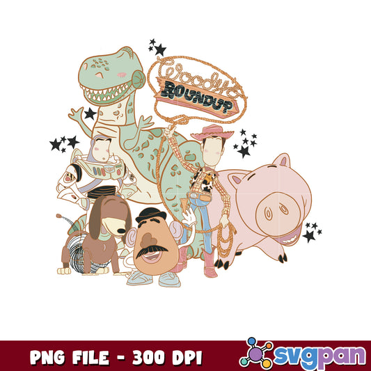 Toy Story Roundup PNG Cartoon Characters