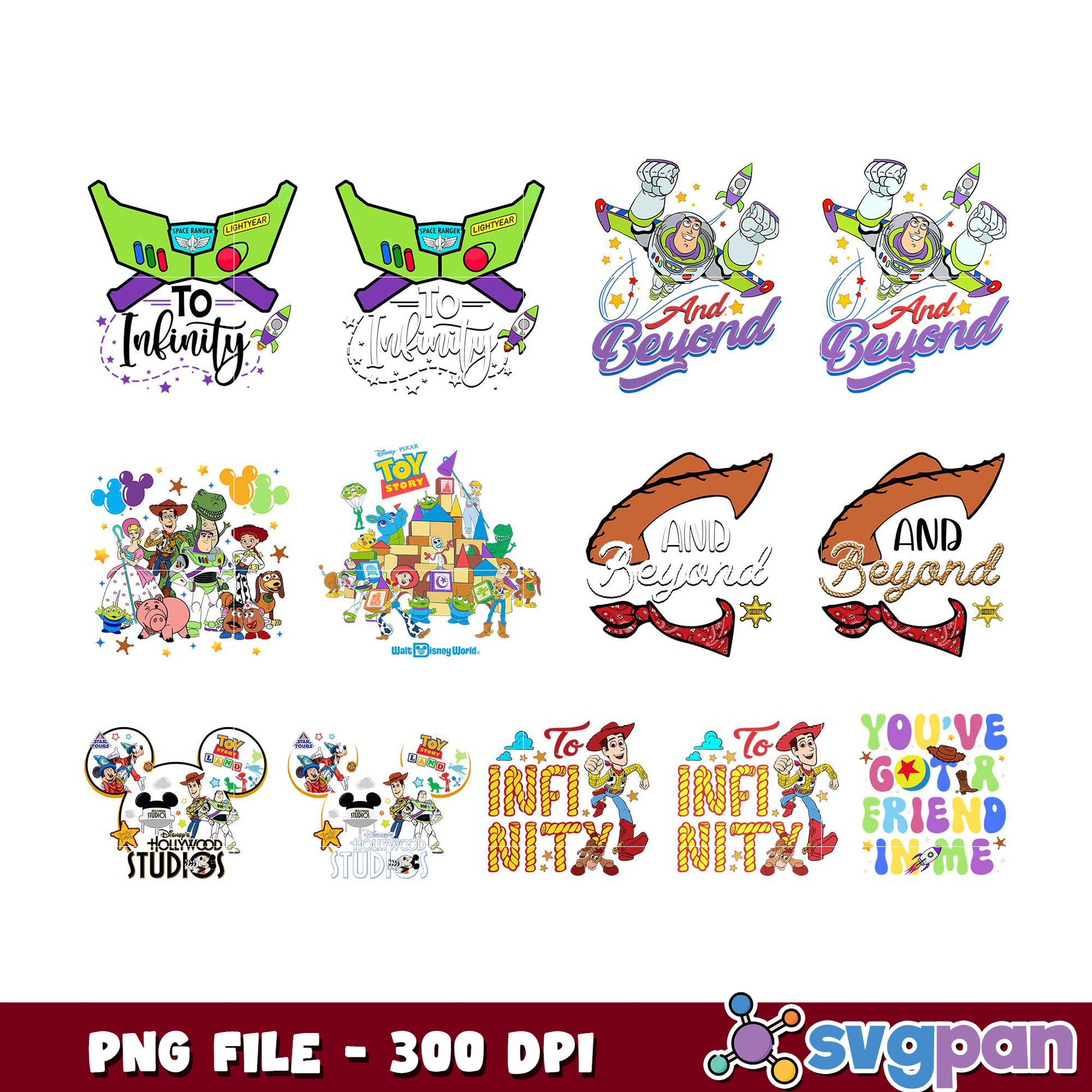 Toy Story Themed Clipart PNG Bundle for Creatives