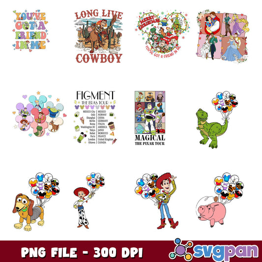 Toy Story & Disney PNG Bundle - 300 DPI