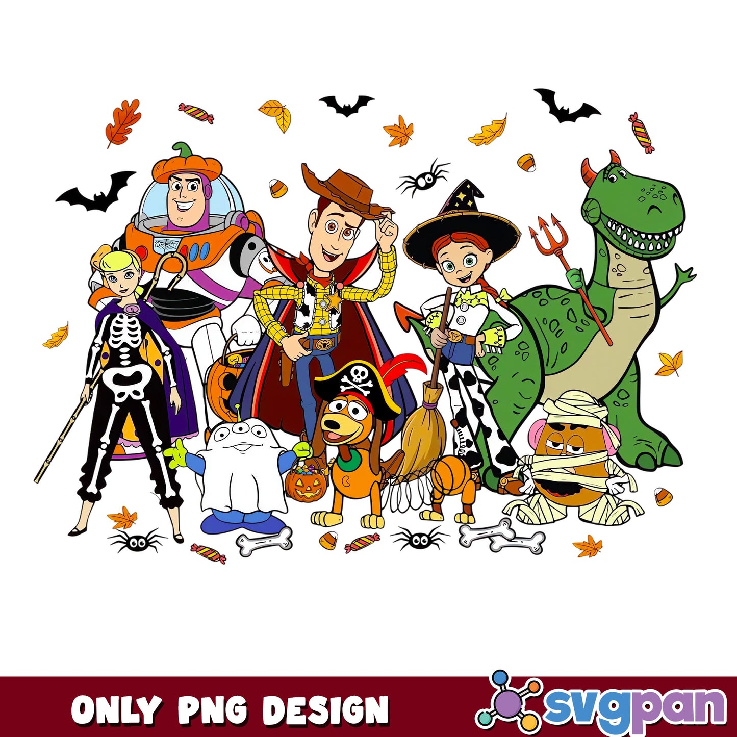 Toy Story Characters Halloween Trick Or Treat Costumes PNG, Woody, PNG