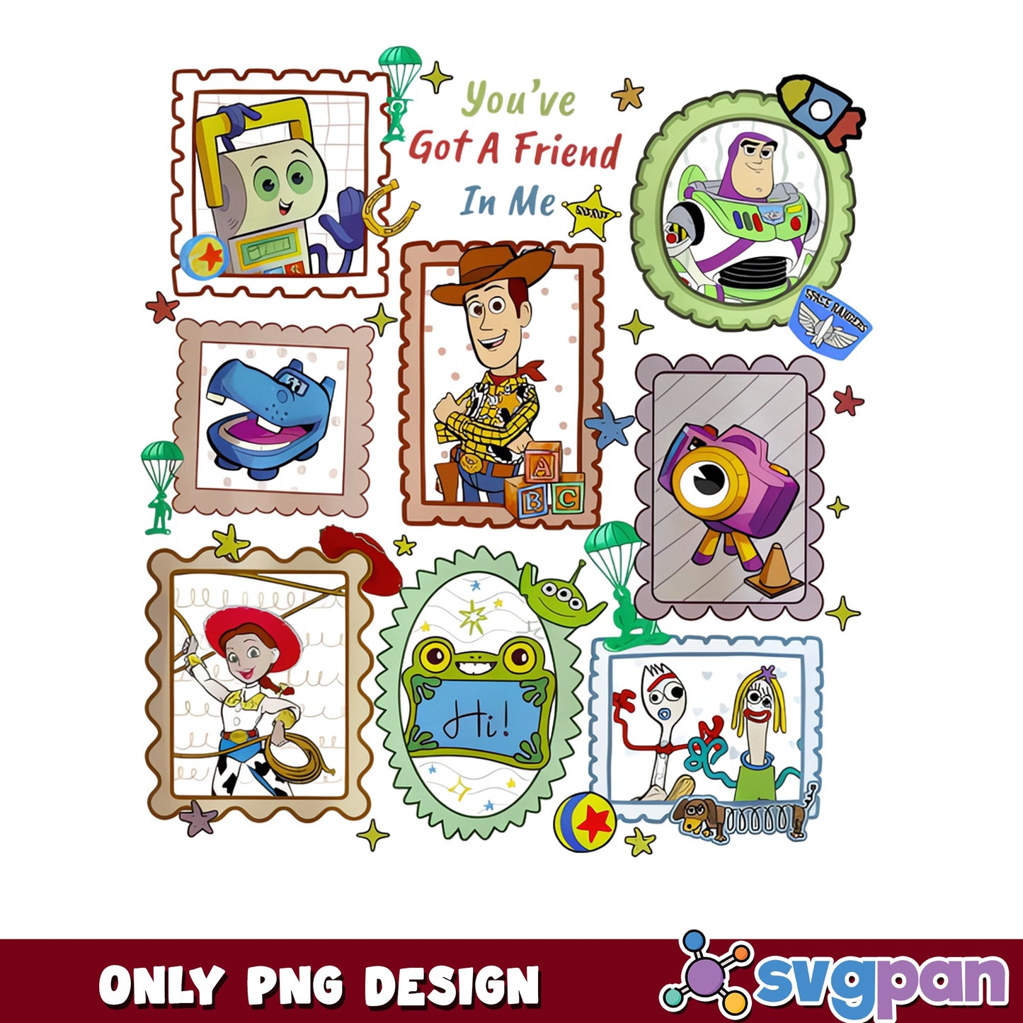 Toy Story Characters PNG, Woody Buzz Lightyear Jessie PNG, Disney PNG