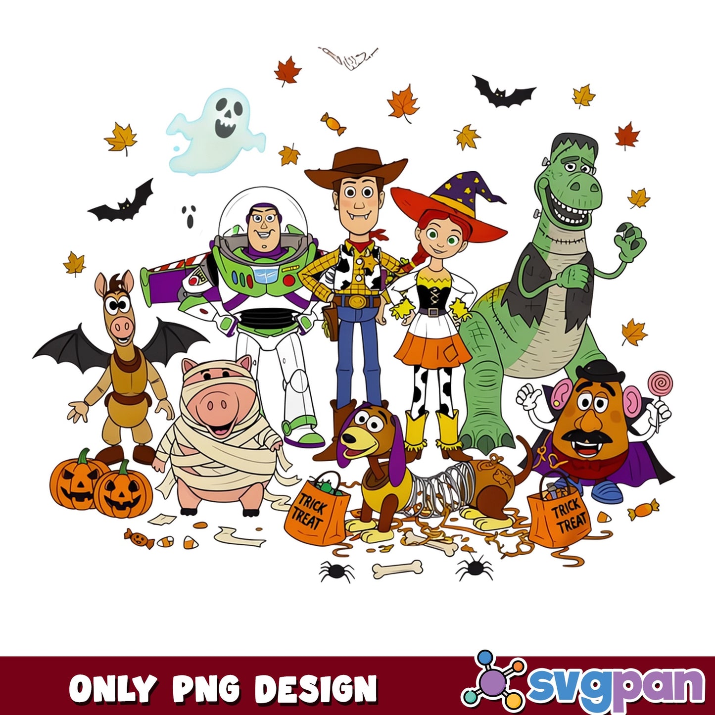 Toy Story Halloween PNG, Woody Buzz Lightyear Halloween, Disney PNG