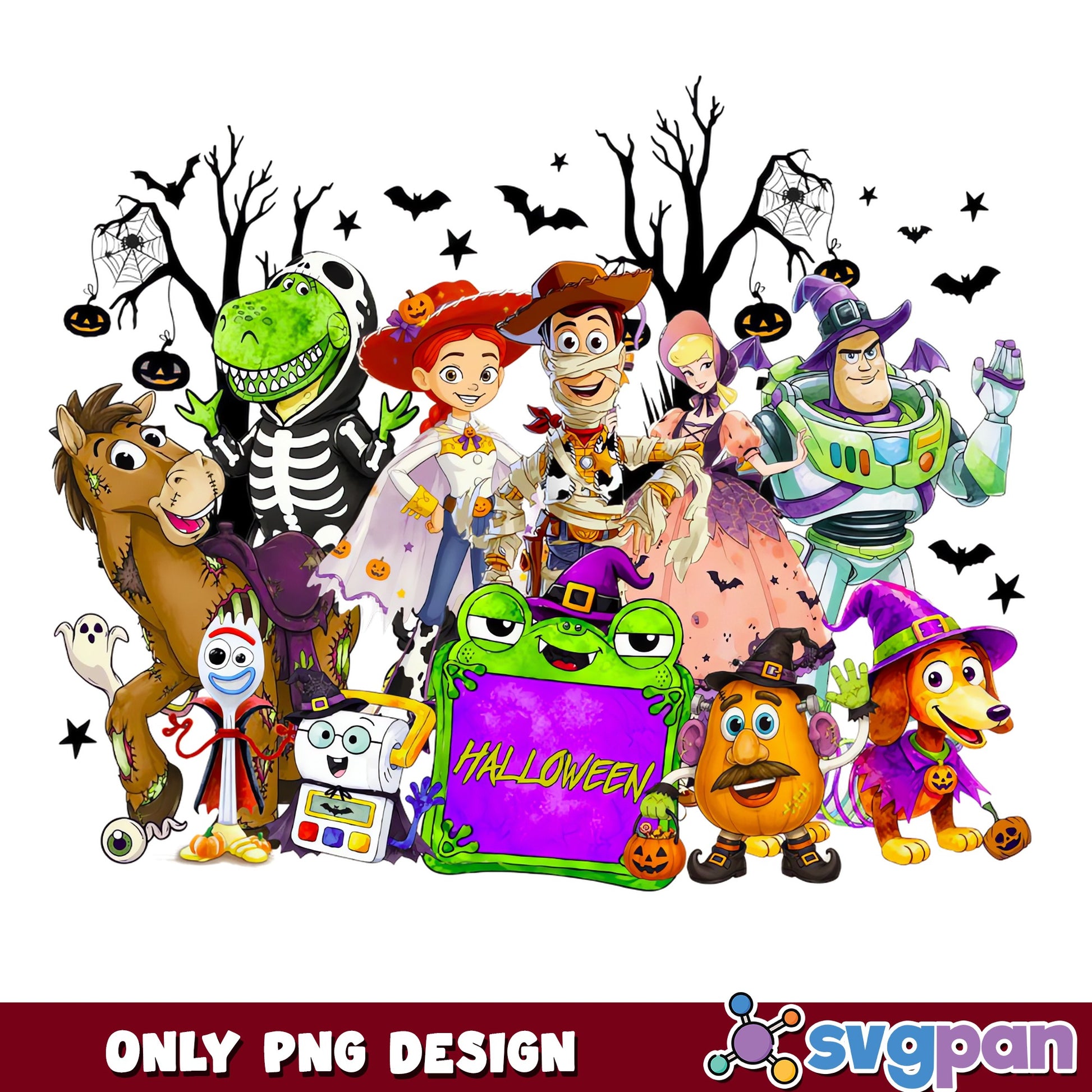 Toy Story Halloween Woody Buzz Jessie Rex Costumes PNG, Disney, PNG