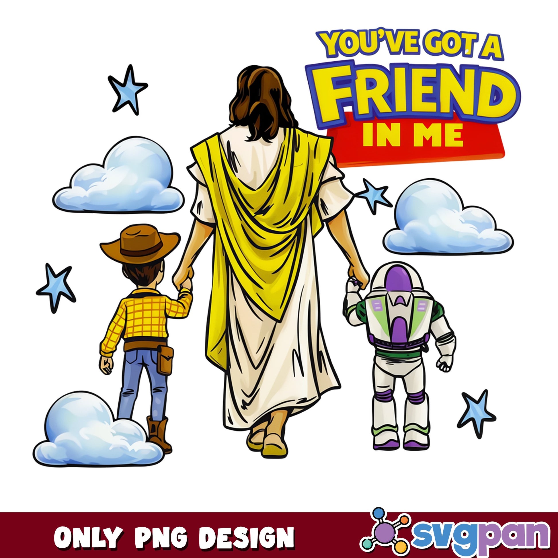 Toy Story Jesus You've Got A Friend In Me, Woody Buzz PNG, Christian PNG