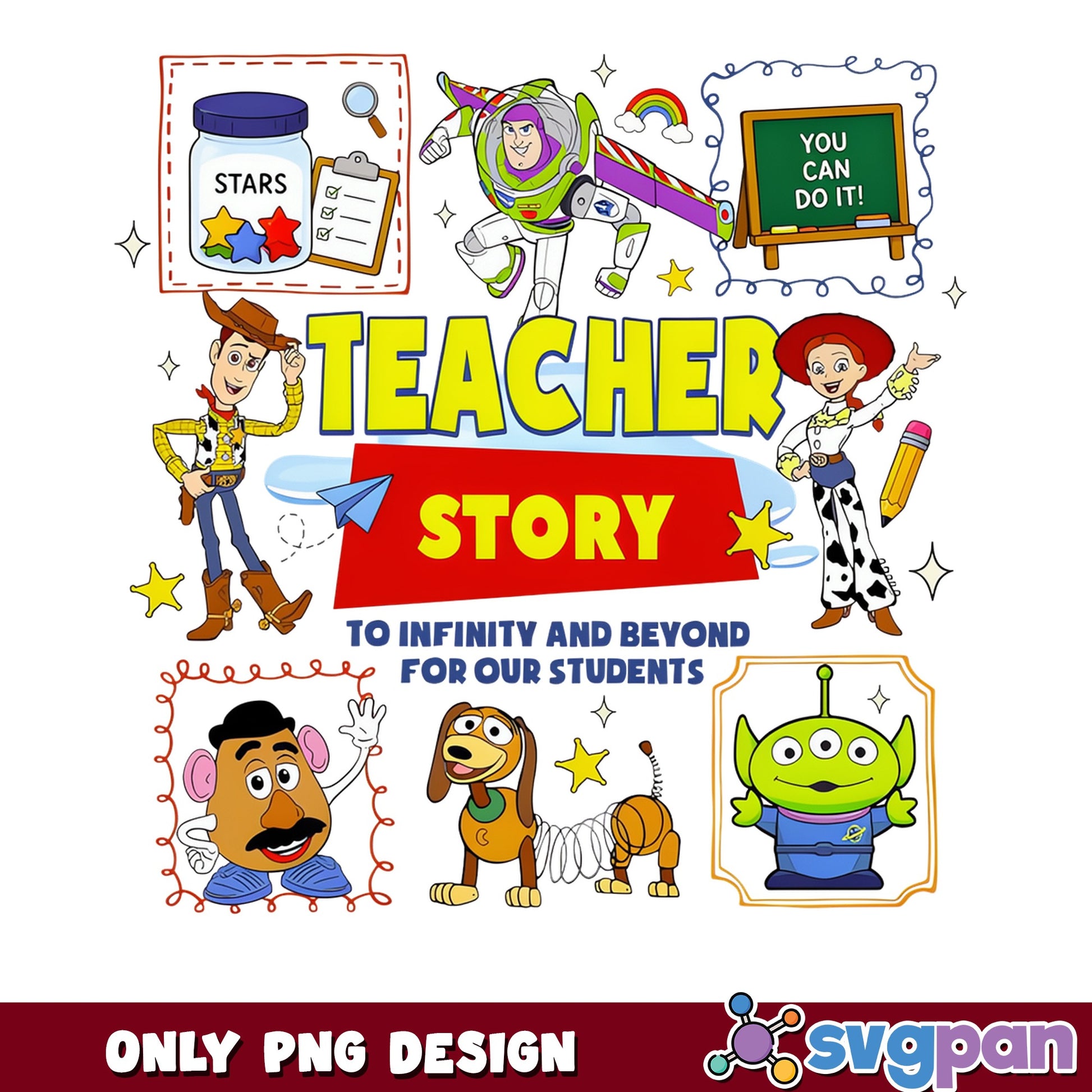Toy Story Teacher PNG, Back To School PNG, Disney Teacher PNG