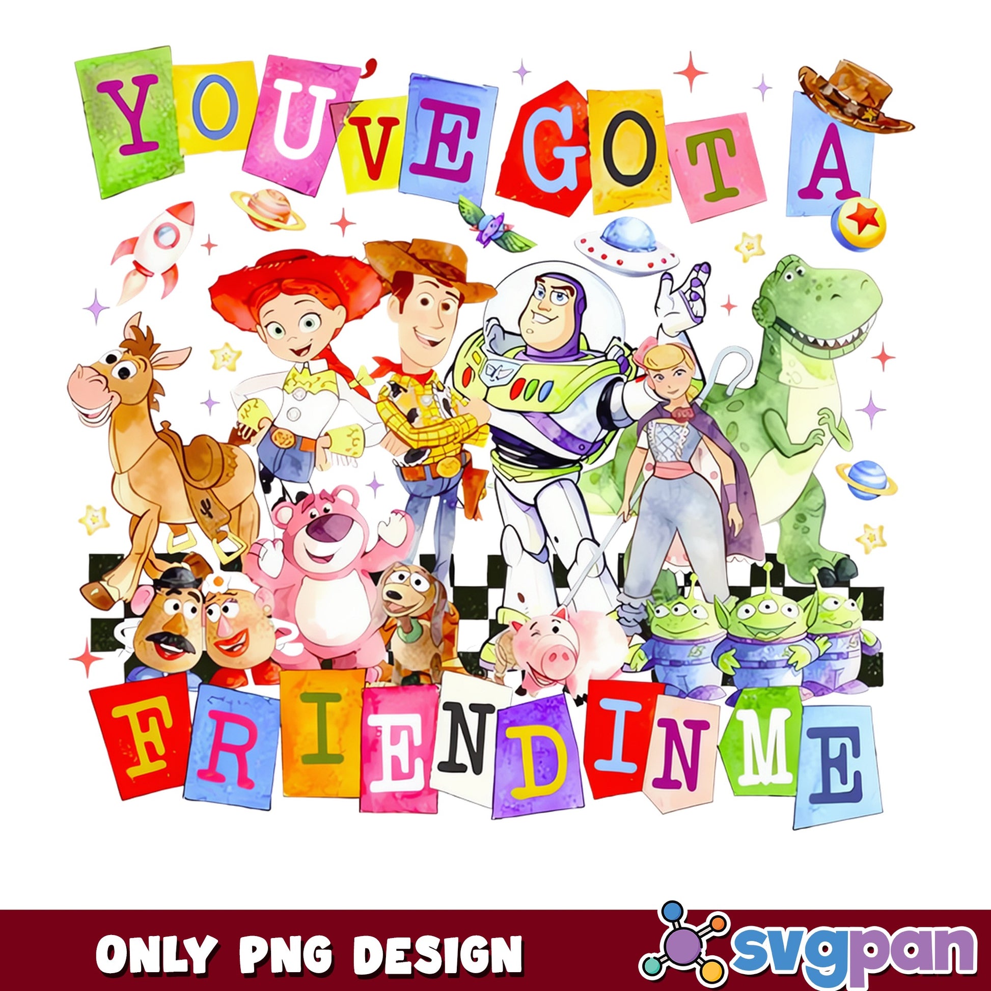 Toy Story You've Got A Friend In Me PNG, Woody Buzz PNG, Disney PNG