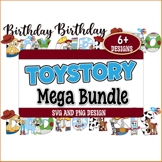 Toy story birthday family svg bundle