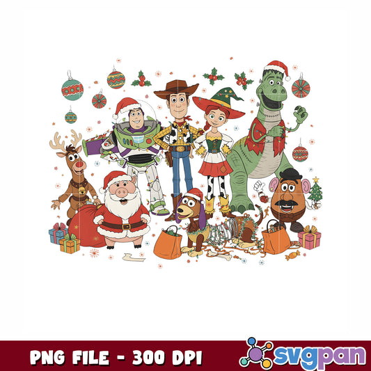 Toy story christmas png, christmnas tree png, christmas season png