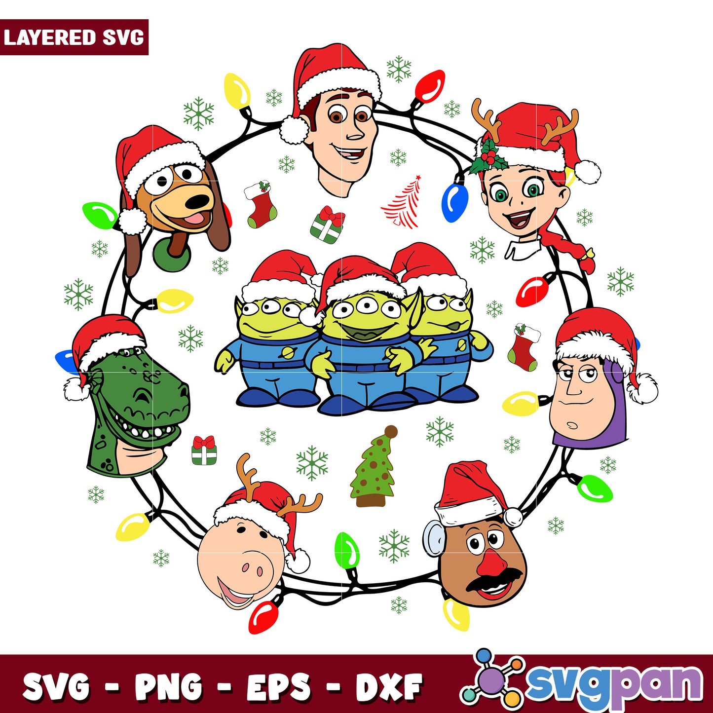 Toy story christmas svg, disney world svg, christmas design svg