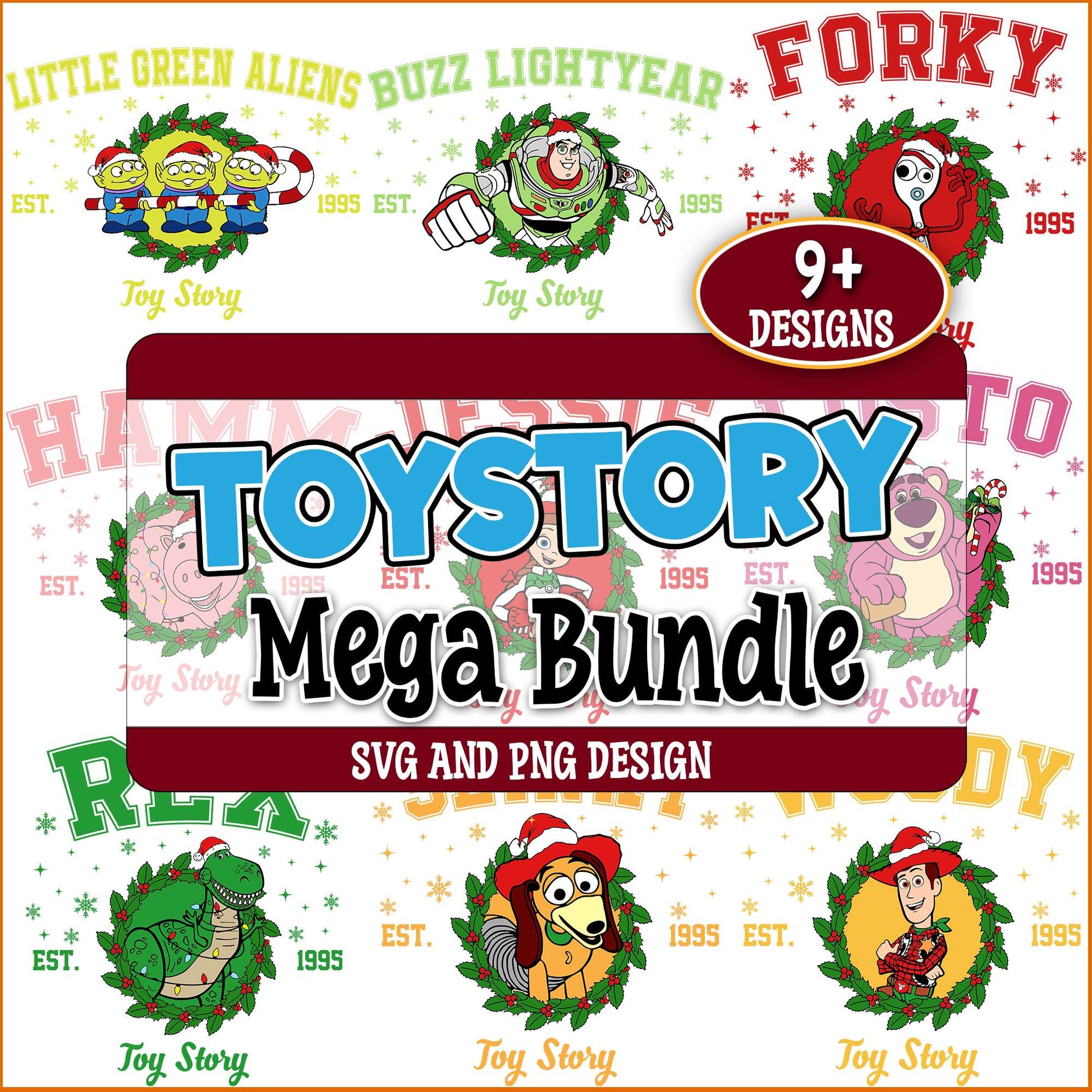 Toy story christmas image svg bundle