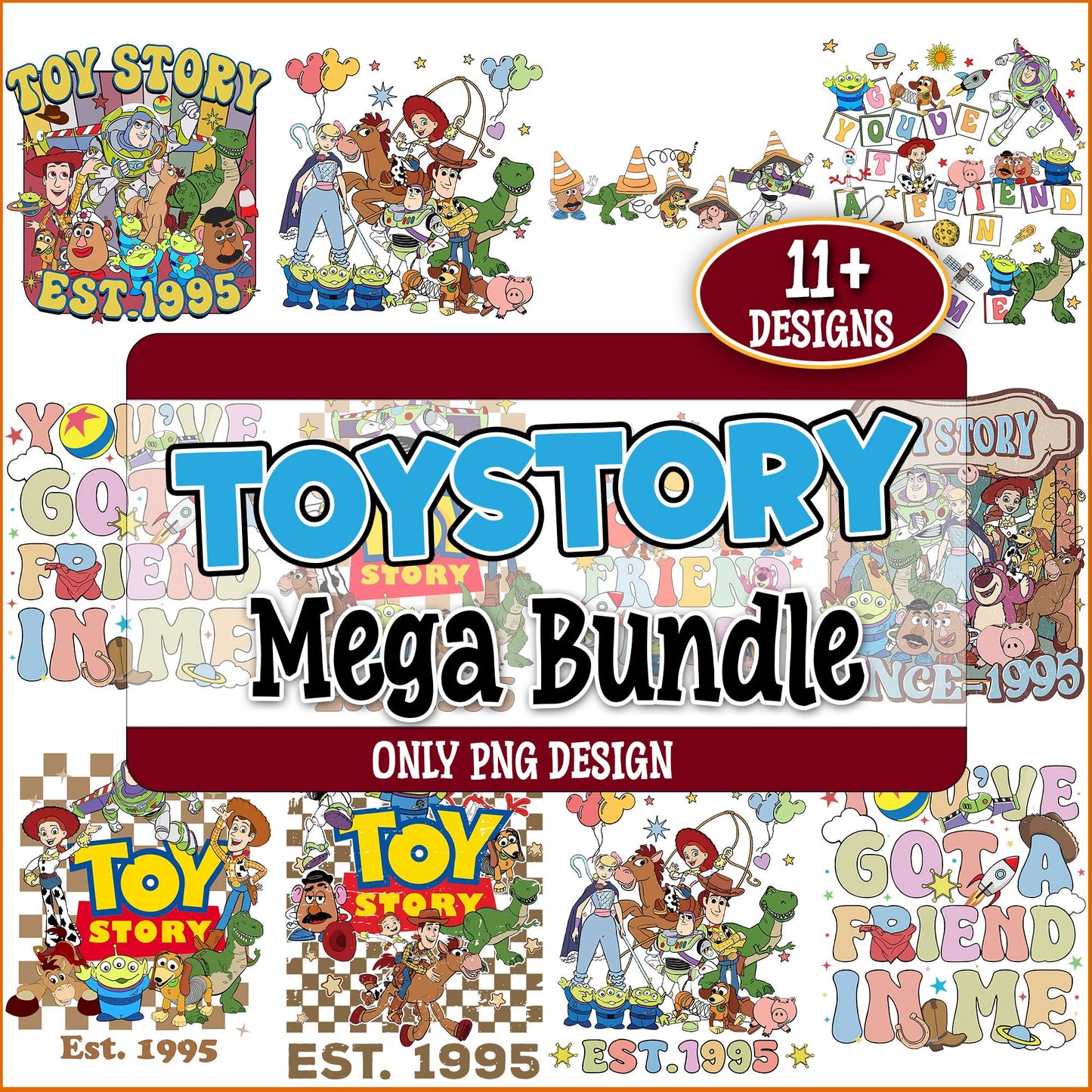 Toy story design png bundle