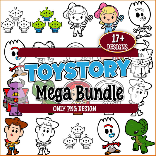Toy story design set png bundle