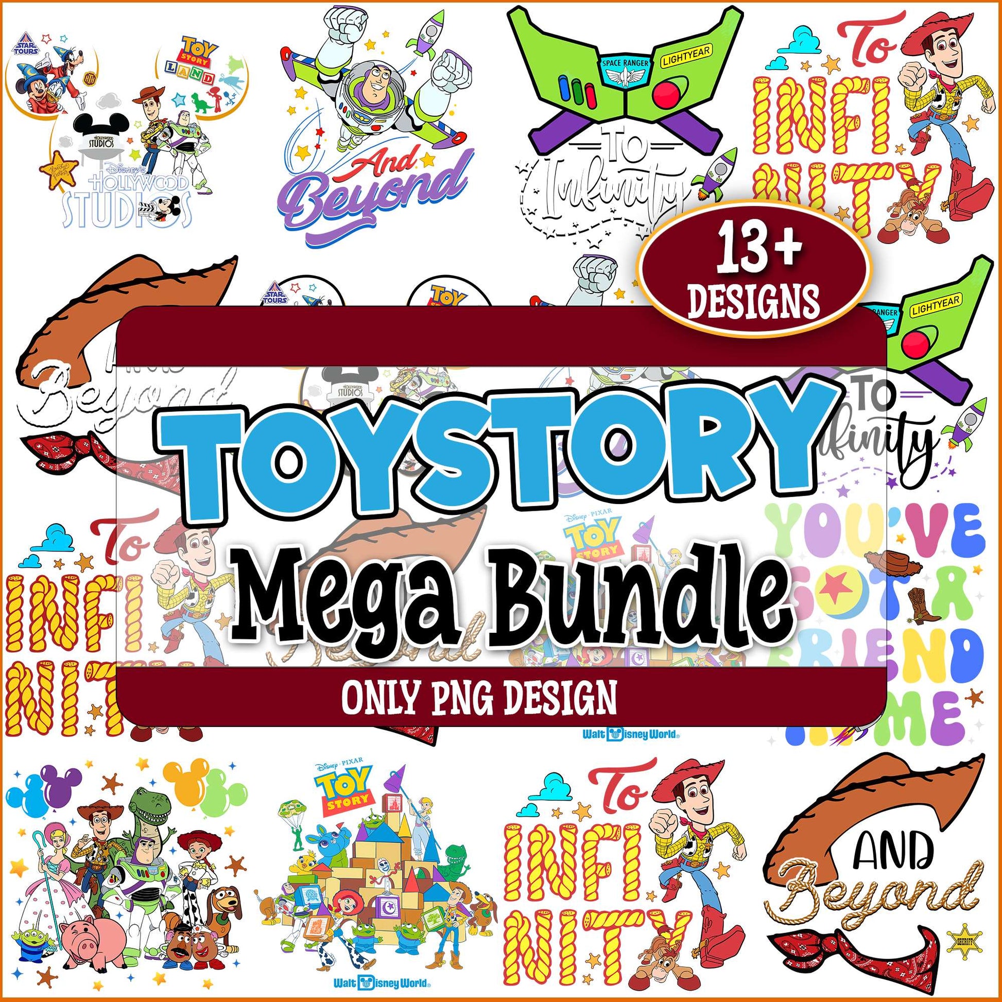 Toy story designs png bundle