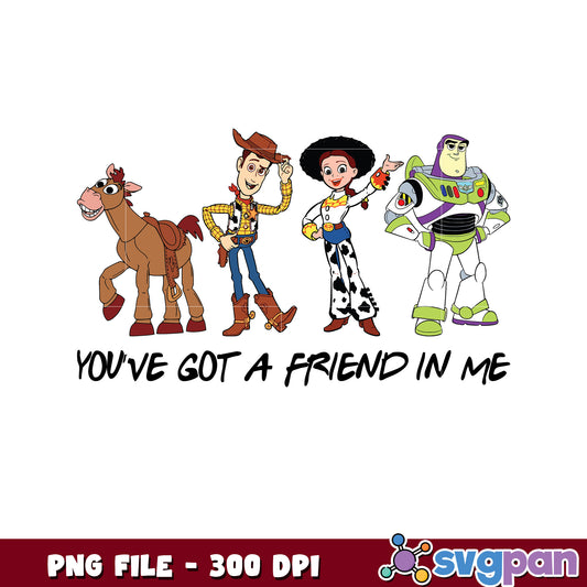 Toy story got a friend in me png, disney plus png, toy story characters png