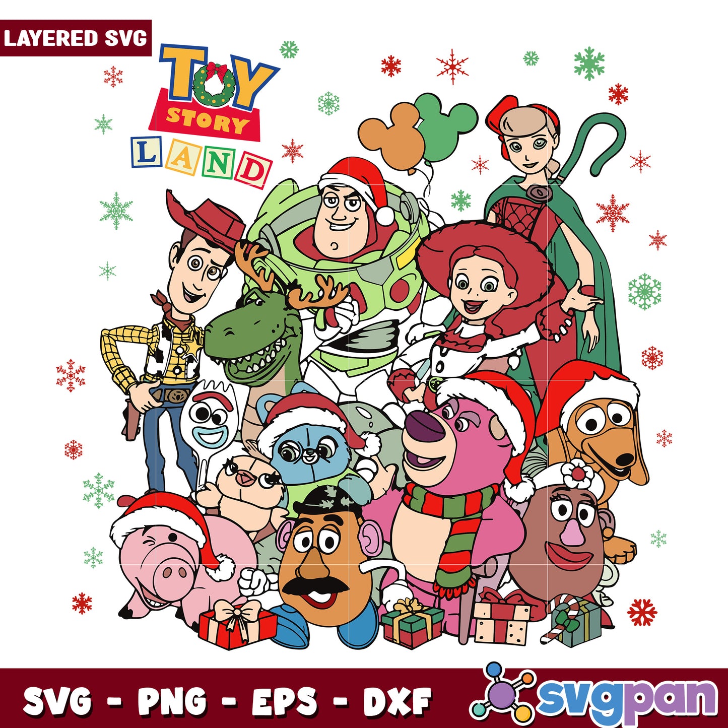 Toy story land svg, disney world svg, christmas design svg