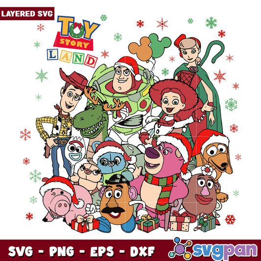 Toy story land svg, disney world svg, christmas design svg