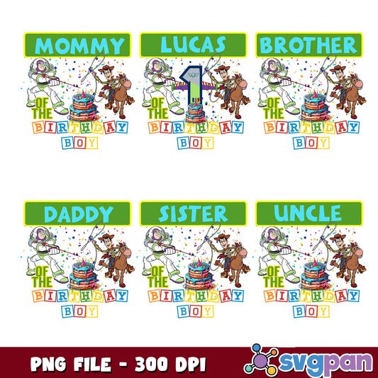 Toy story of the birthday boy png bundle