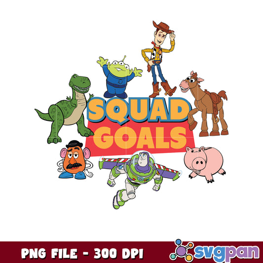 Toy story squad goals png, toy story friends png, toy story team png
